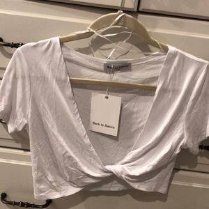 Australian brand crop twist top